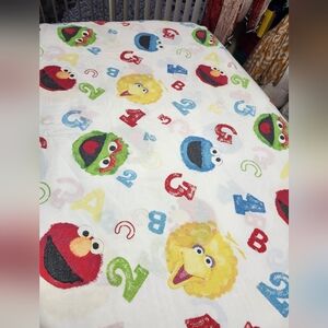 Vintage Sesame Street Muppets Twin Flat Sheet By Northwest